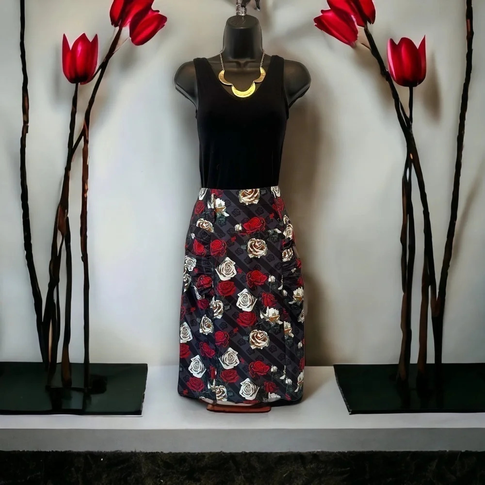 Bella Poque rose pencil skirt